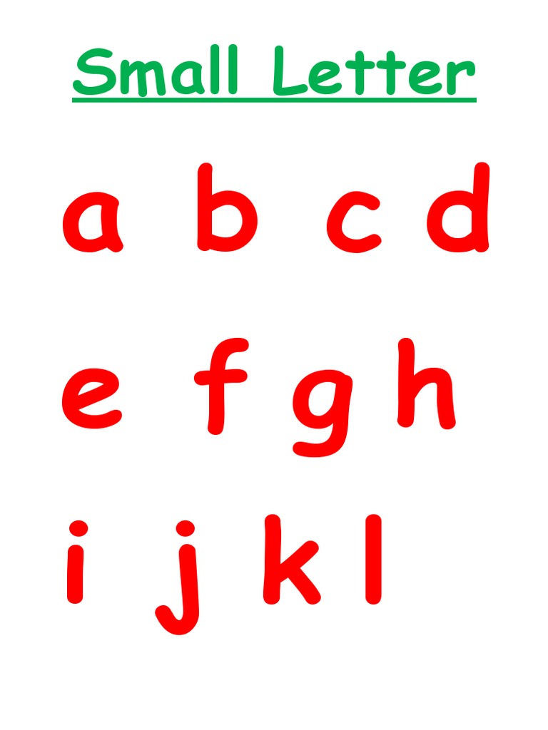 Small Letter Alphabet Breakdown | PDF