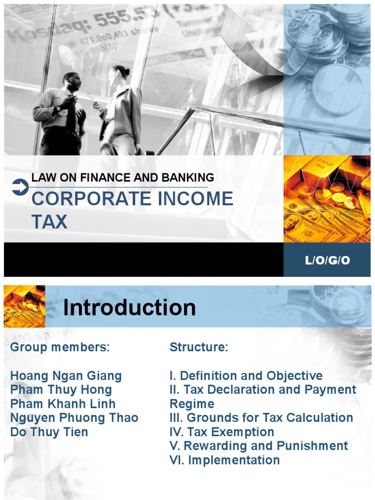 Corporate Income TAX: Law On Finance and Banking | PDF | Tax Exemption ...