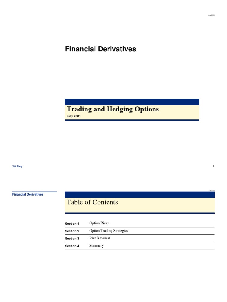 Trading and Hedging Options | PDF | Greeks (Finance) | Option (Finance)