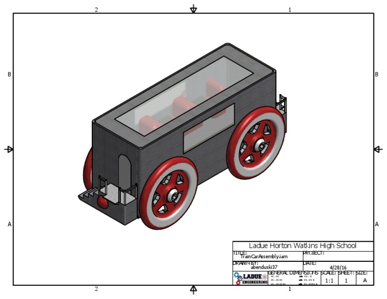 Train Car Assembly Dimensions Sheet | PDF