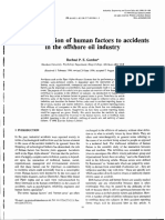 The Contribution of Human Factors To Accidents in The Offshore Oil Industry