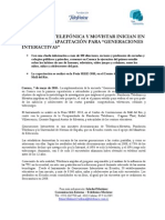 Fundación Telefónica y Movistar Inician en Cuenca La Capacitación para "Generaciones Interactivas"