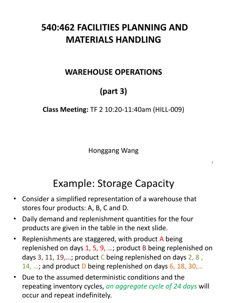 Lecture 12 | PDF | Inventory | Warehouse