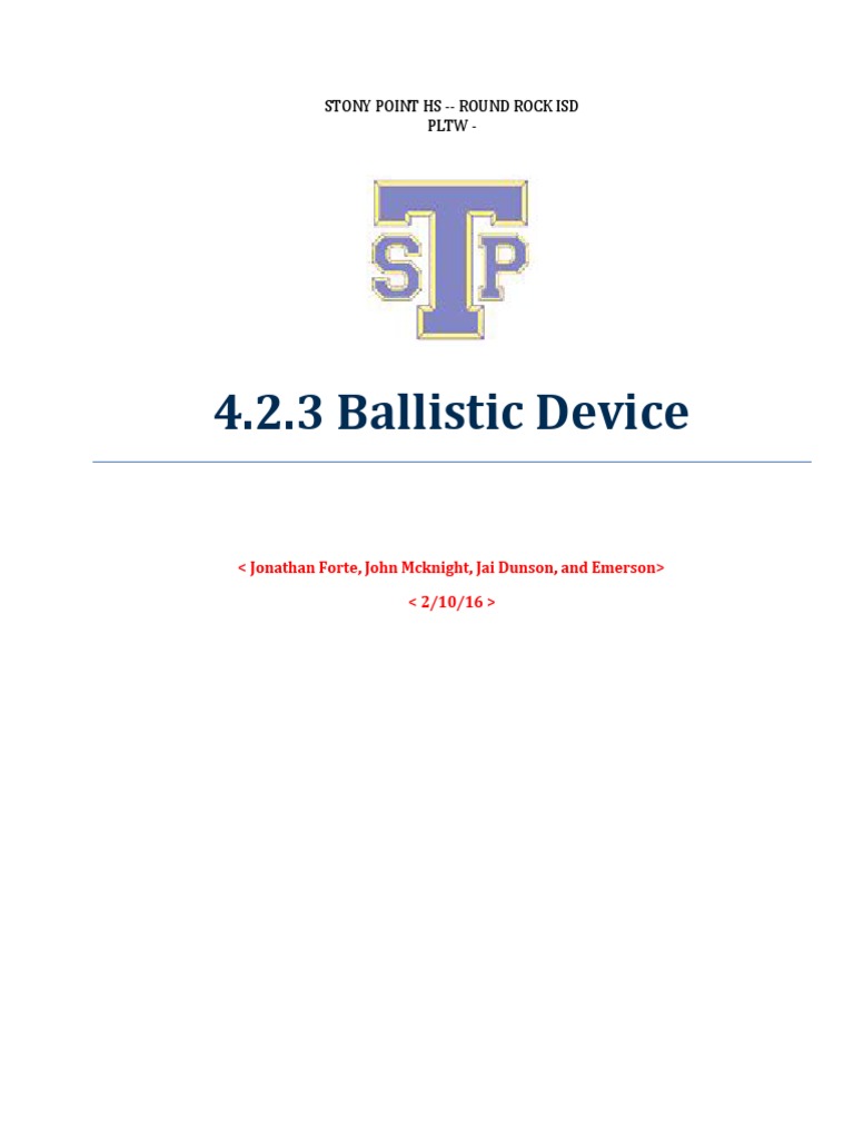 Group 8 Ballisticreport | PDF