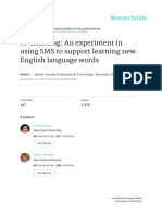 M-Learning: An Experiment in Using SMS To Support Learning New English Language Words