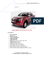 Cotización Dmax 3.0l Diesel CD 4x4 Full 2014