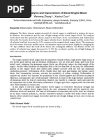 Structure Analysis and Improvement of Diesel Engine Block: Weineng Zhang, Xiaohui Cao