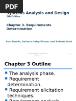 Systems Analysis and Design: Chapter 3. Requirements Determination