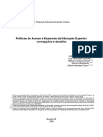 Políticas de Acesso Da Educação Superior - Concepções e Desafios