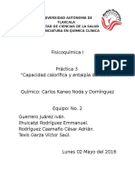 Capacidad Calorífica y Entalpía de Fusión Practica