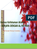 Kursus Kefahaman Akidah - Berjaya Dengan Al-Fatihah: Total Success Training & Consultancy