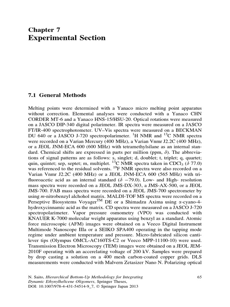 Experimental Methods for Chemical Analysis | PDF | Tetrahydrofuran ...