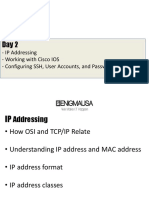 IP Addressing - Working With Cisco IOS - Configuring SSH, User Accounts, and Password Encryption