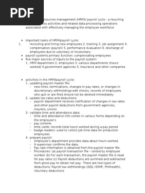 Hrm Payroll Summary