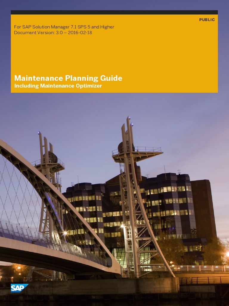 Maintenance Planning Guide For SAP Solution Manager 7.1 SP05 and Higher ...