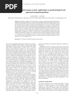 The Rhenium-Osmium Isotope System: Applications To Geochronological and Palaeoenvironmental Problems