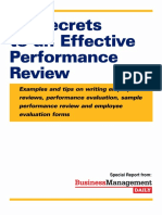 Effective Performance Review of Employees