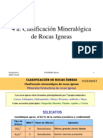 Geoquimica Clasificación mineralogica rocas  Igneas 