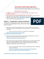 Read The Instructions & Questions Carefully!: Station 1 - Kazakhstan's Climate and Biomes