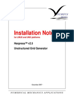 Installation Note Hexpress 25 4 UNIX-Acrov5