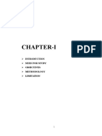 Chapter-I: Need For Study Objectives Methodology Limitation