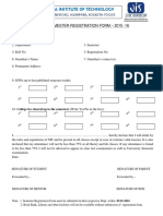 Semester Registration Form-EVEN - 2016