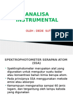 Analisa Instrumental: Oleh: Dede Sutriono, S.Si