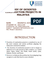Study of Deserted: Construction Projects in Malaysia