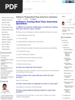Software Testing Real Time Interview Questions - Software Testing