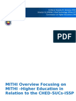 MITHI Overview Focusing On MITHI - Higher Education in Relation To The CHED SUCs ISSP