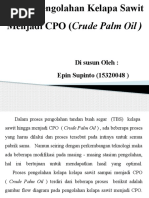 Download Presentasi Proses Pengolahan Kelapa Sawit Menjadi CPO Crude by Agustian Andi SN312226684 doc pdf