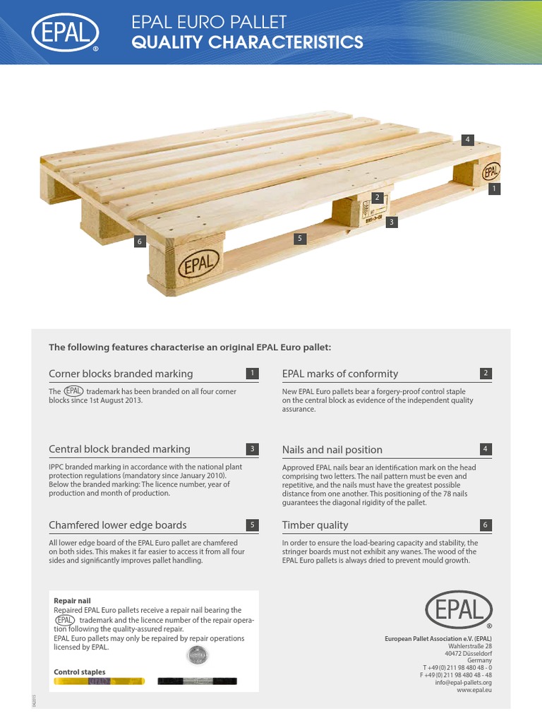 EPAL Euro Pallet Quality Characteristics