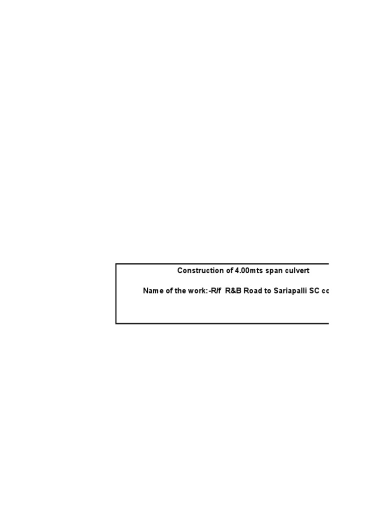 4m Span RCC Slab Culvert Design | PDF | Bending | Stress (Mechanics)