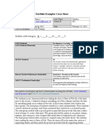 Portfolio Exemplar Cover Sheet Science 2