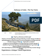 Top Mountain Railways in India, Toy Trains India _ Tourism Infopedia
