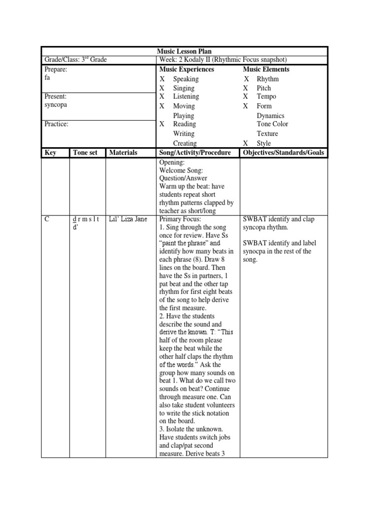 Rhythm Clapping Activities for Grade 3 | PDF | Rhythm | Rhythm And Meter