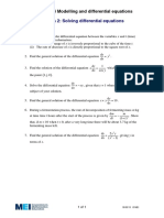 Solving Differential Equations Exercise PDF