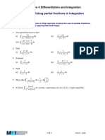 Using Partial Fractions in Integration Exercise PDF