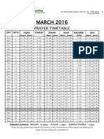 Timetable A