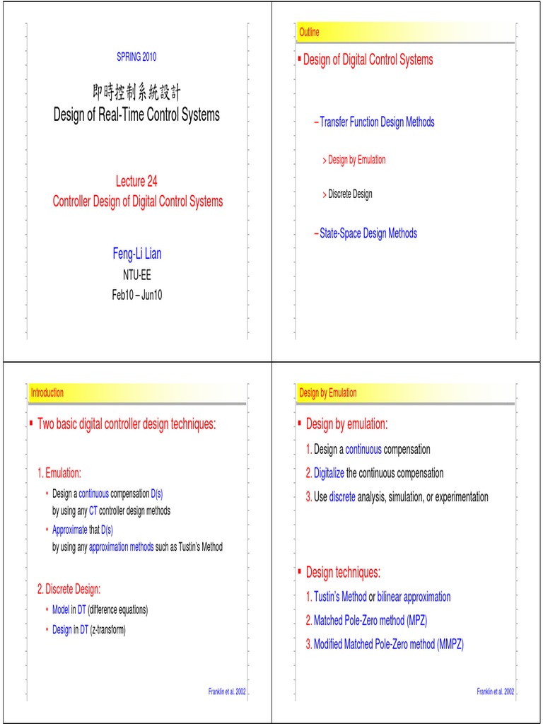 Design of Real-Time Control Systems | PDF | Discrete Time And ...
