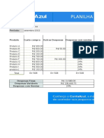 Planilha Custos Contaazul