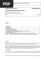 Garantia Quinquenal de Obras Públicas - OT-IBR-003-2011