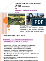 CE 401 Course Outline( Management Concepts and Human Factors) 17 Sept 2014 M M Hoque 2014 Final