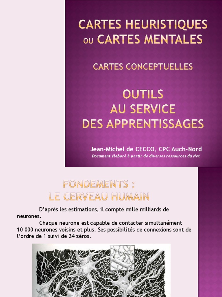 Cartes heuristiques : Outils d'apprentissage | PDF | Cognition ...