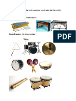 Clasificación de Instrumentos Musicales de Percusión