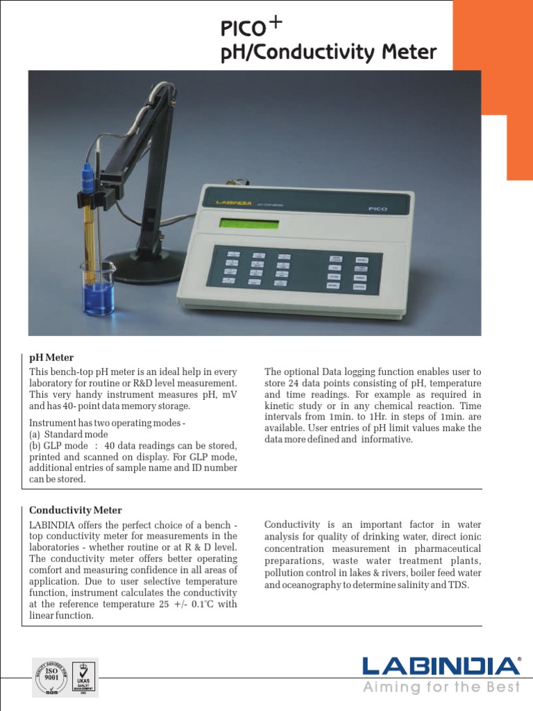 Pico Ph and Conductivity Meter Ph Calibration