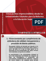 CUECH presenta 5 puntos para Reforma Universitaria
