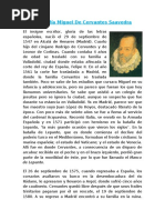 Biografía Miguel de Cervantes Saavedra