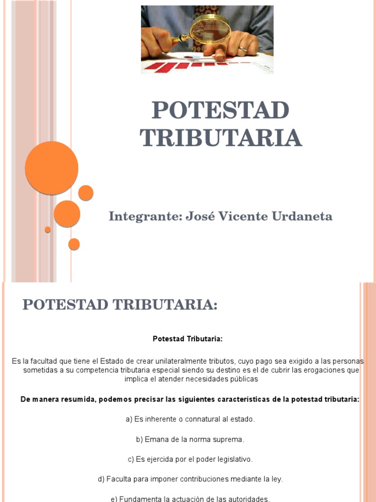 Potestad Tributaria y sus Límites | PDF | Constitución | Estado (política)