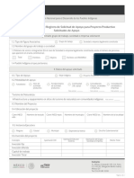 ANEXO 1 Formato de Registro de Solicitud de Apoyo para Proyecto Productivo